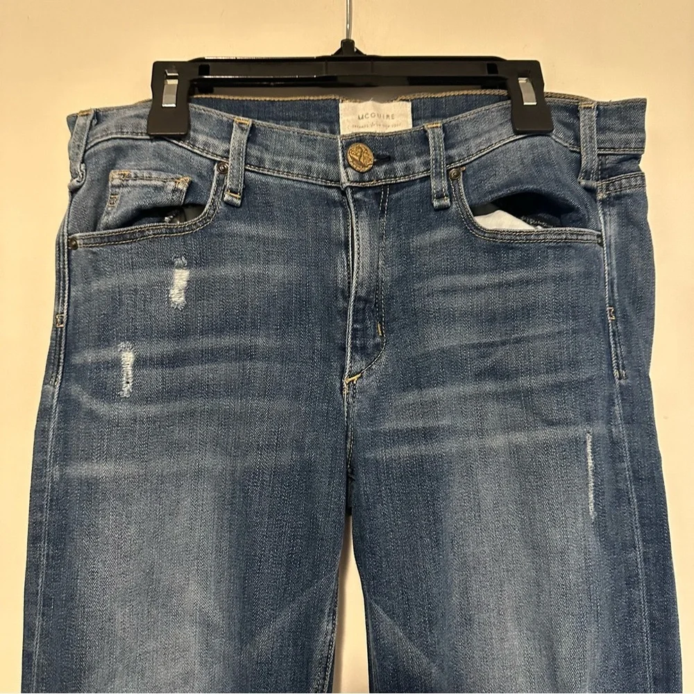 McGuire Majorelle Flare jeans Oceana distressed raw hem size 28 - Picture 3 of 10